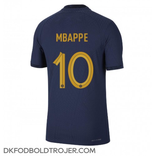 Billige Frankrig Kylian Mbappe #10 Hjemmebane Fodboldtrøjer VM 2022 Kortærmet